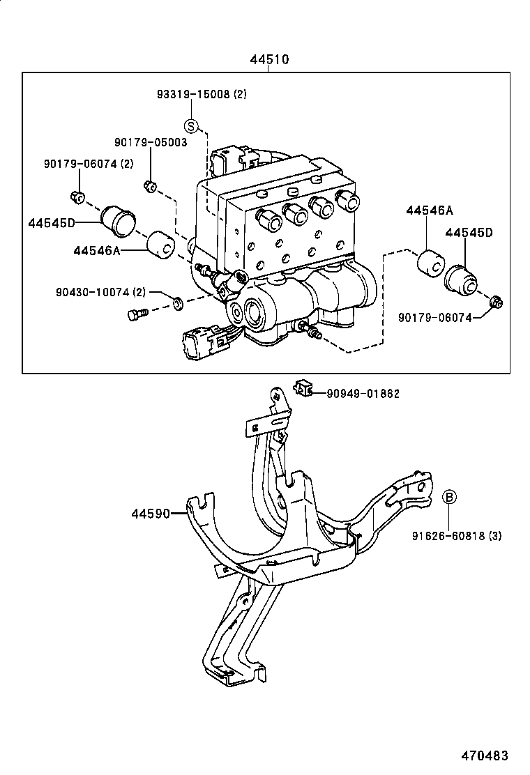 44510-42010 ACTUATOR ASSY, BRAKE product image