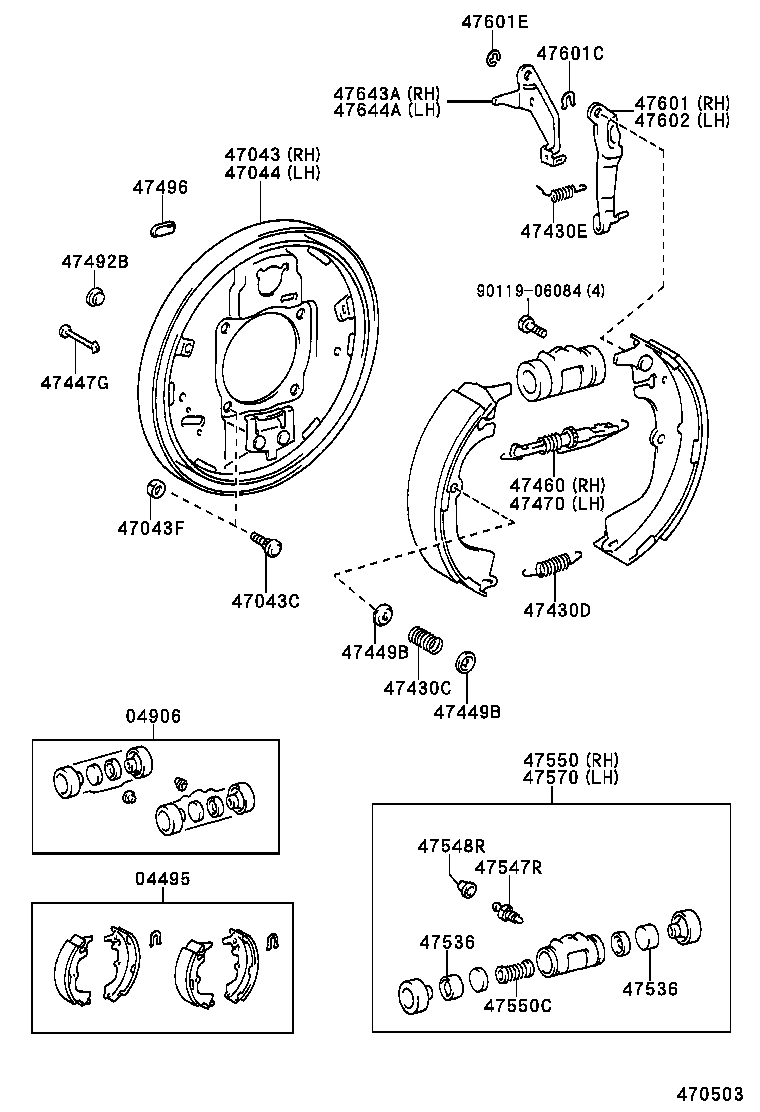 04906-30120 CUP KIT, REAR WHEEL CYLINDER product image