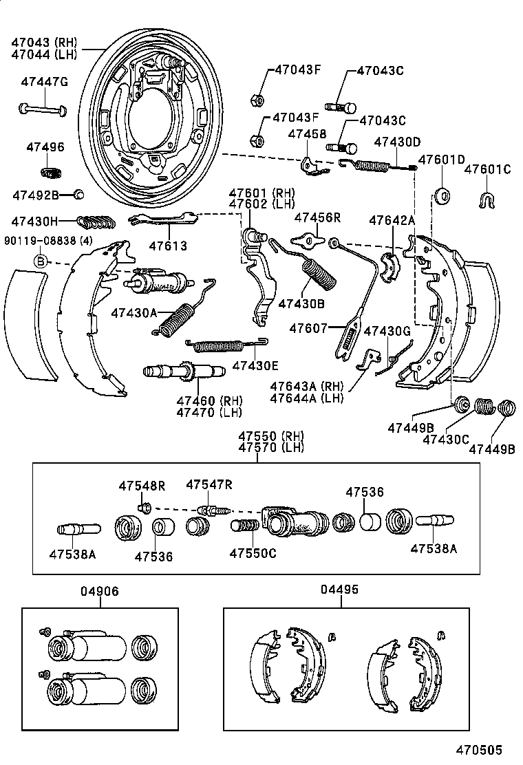 04906-30120 CUP KIT, REAR WHEEL CYLINDER product image