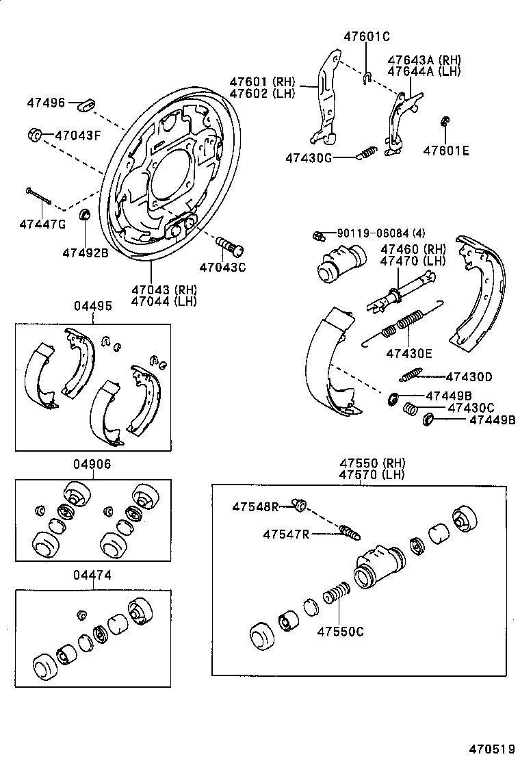 04906-30120 CUP KIT, REAR WHEEL CYLINDER product image