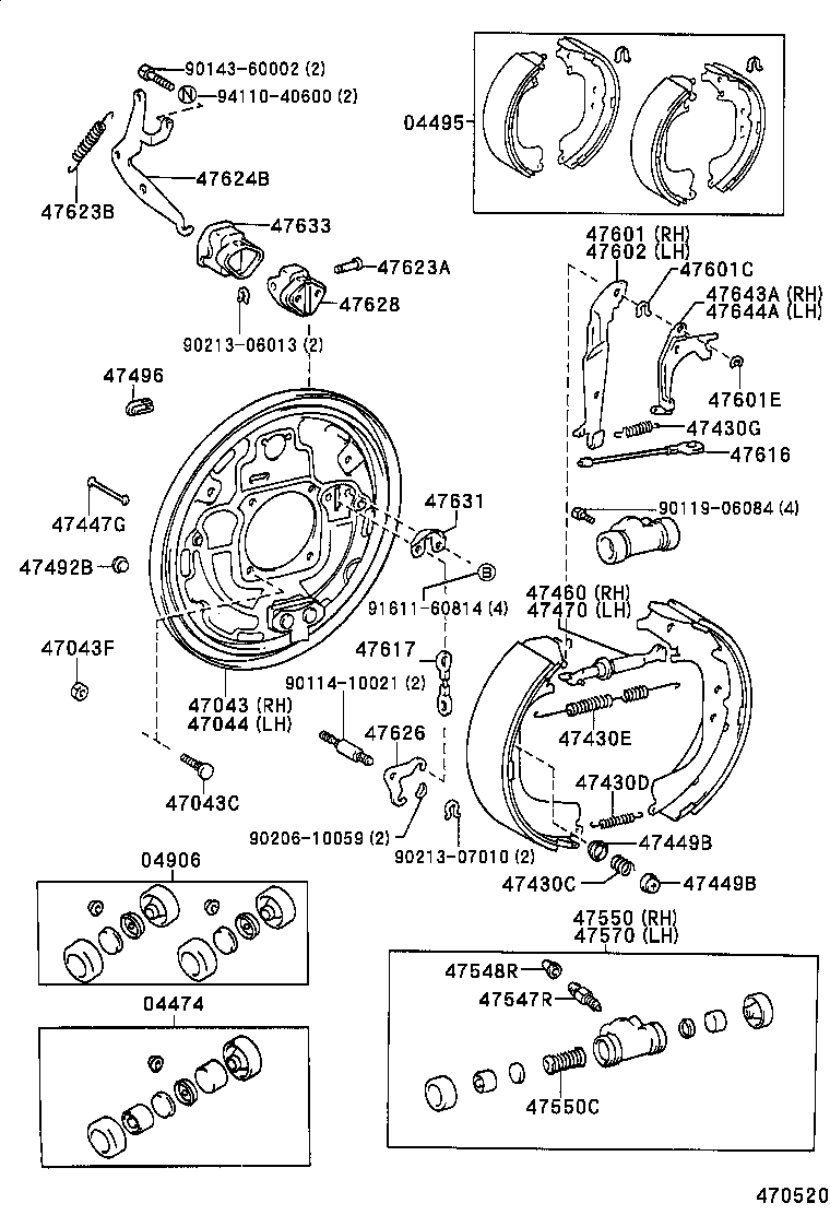 04906-30120 CUP KIT, REAR WHEEL CYLINDER product image