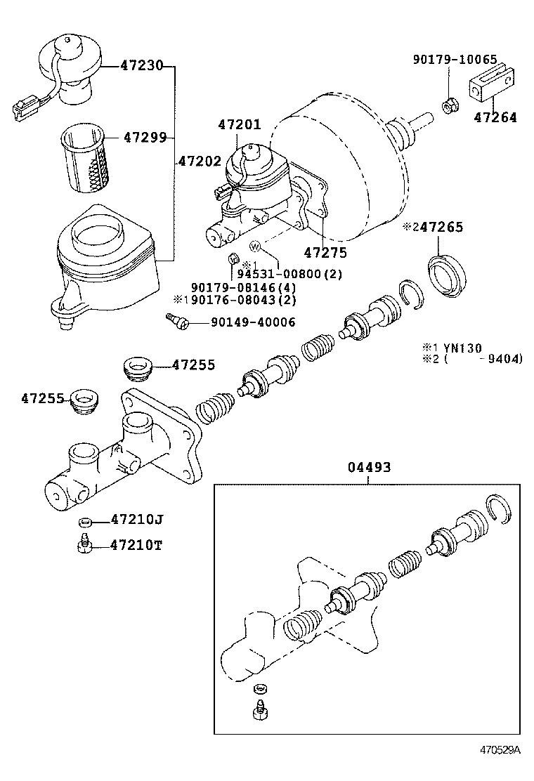 47202-34020 RESERVOIR SUB-ASSY, BRAKE MASTER CYLINDER product image