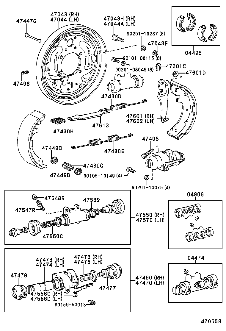 04906-36210 CUP KIT, REAR WHEEL CYLINDER product image