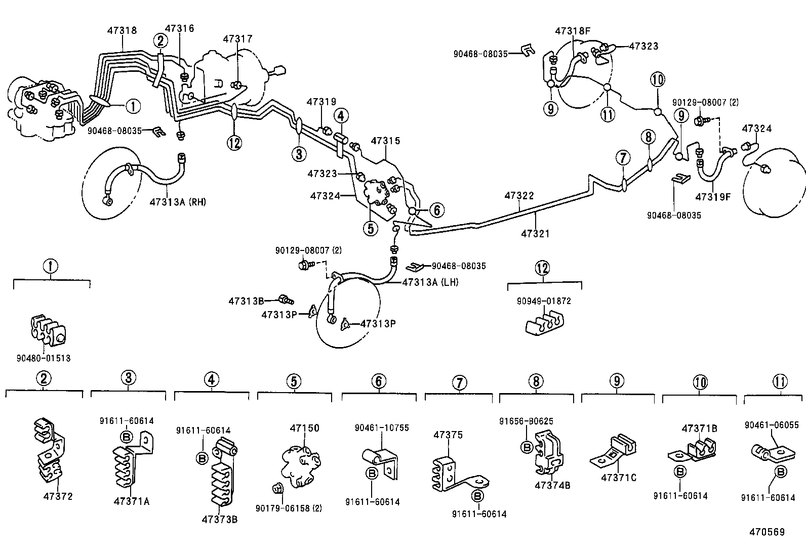 44580-32010 HARNESS, BRAKE ACTUATOR product image