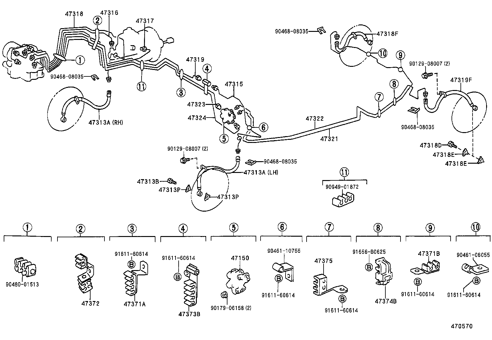 44580-32010 HARNESS, BRAKE ACTUATOR product image