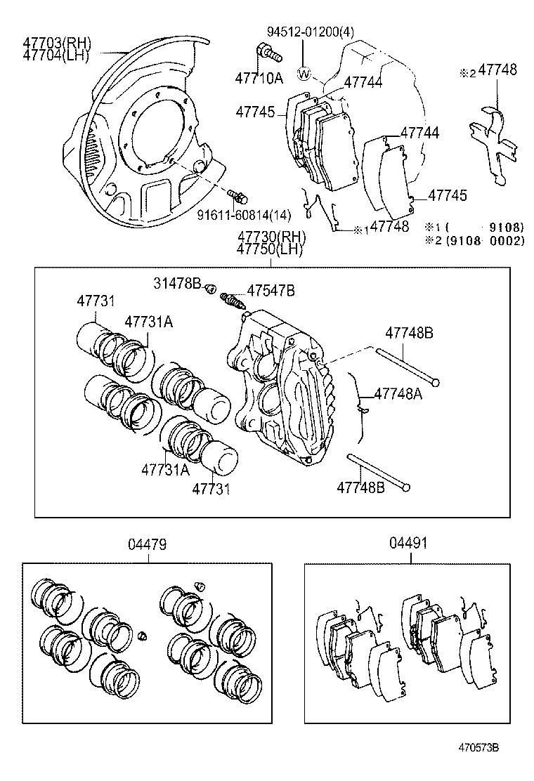 04465-35030 PAD KIT, DISC BRAKE, FRONT product image