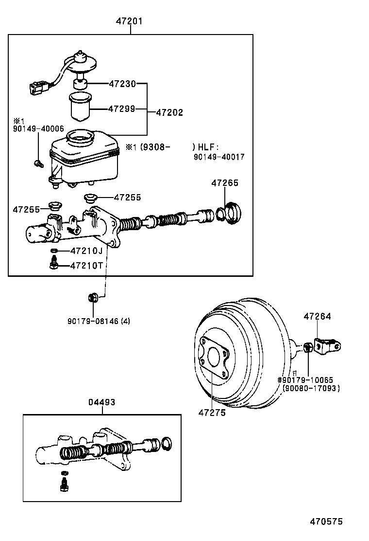47201-34040 CYLINDER SUB-ASSY, BRAKE MASTER product image