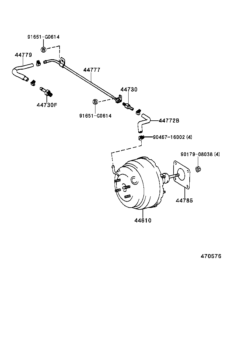 44772-34010 HOSE, CHECK VALVE TO BRAKE BOOSTER product image