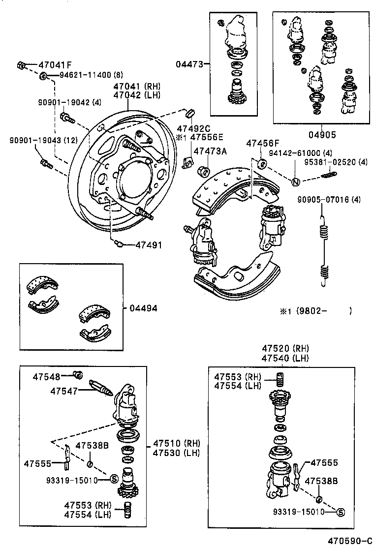 04494-36150 SHOE KIT, FRONT BRAKE product image
