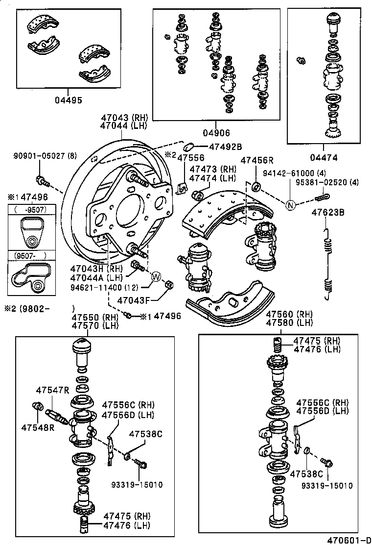 04474-37030 CYLINDER KIT, REAR WHEEL product image