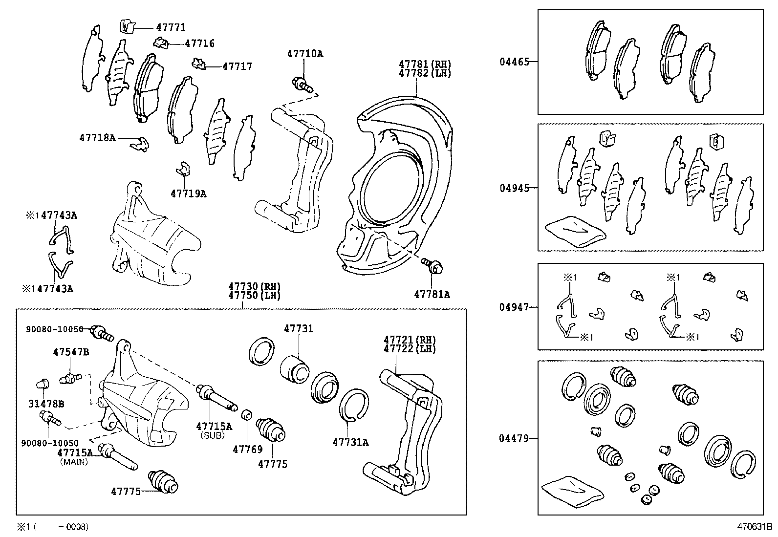 04465-45021 PAD KIT, DISC BRAKE, FRONT product image