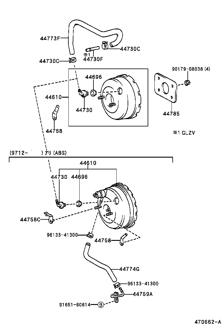 44610-10330 BOOSTER ASSY, BRAKE product image