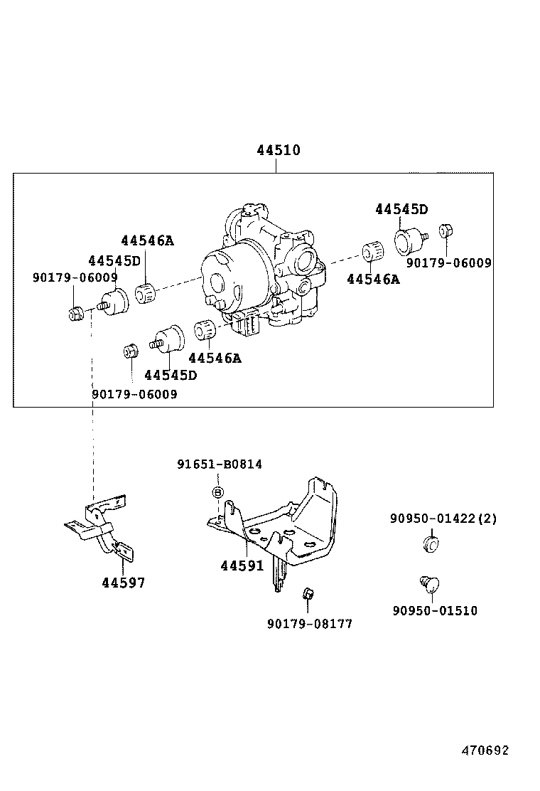 44510-50050 ACTUATOR ASSY, BRAKE product image