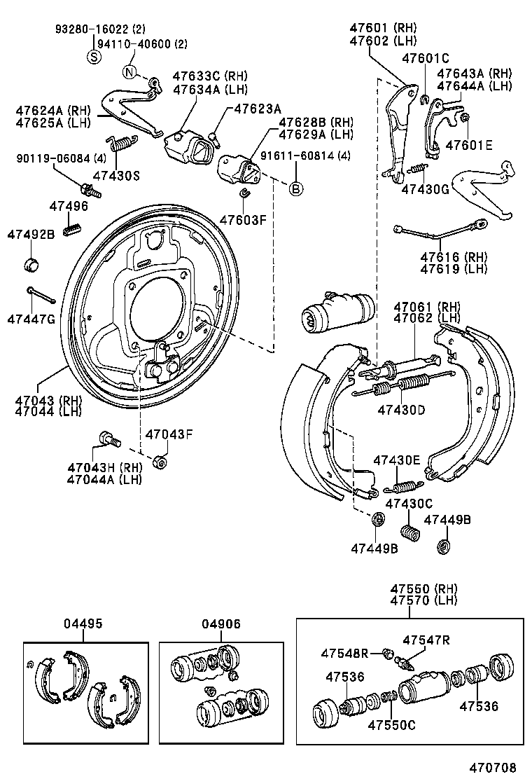 47044-25100 PLATE SUB-ASSY, BRAKE BACKING, REAR LH product image