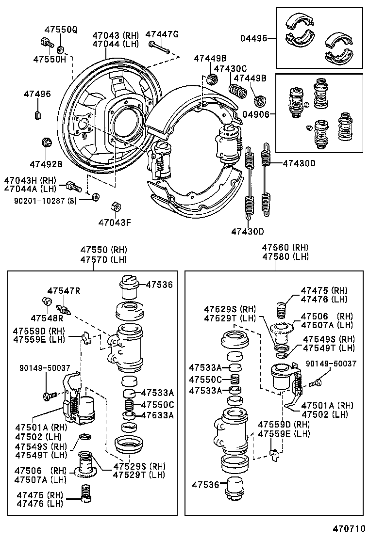 04474-26060 CYLINDER KIT, REAR WHEEL product image