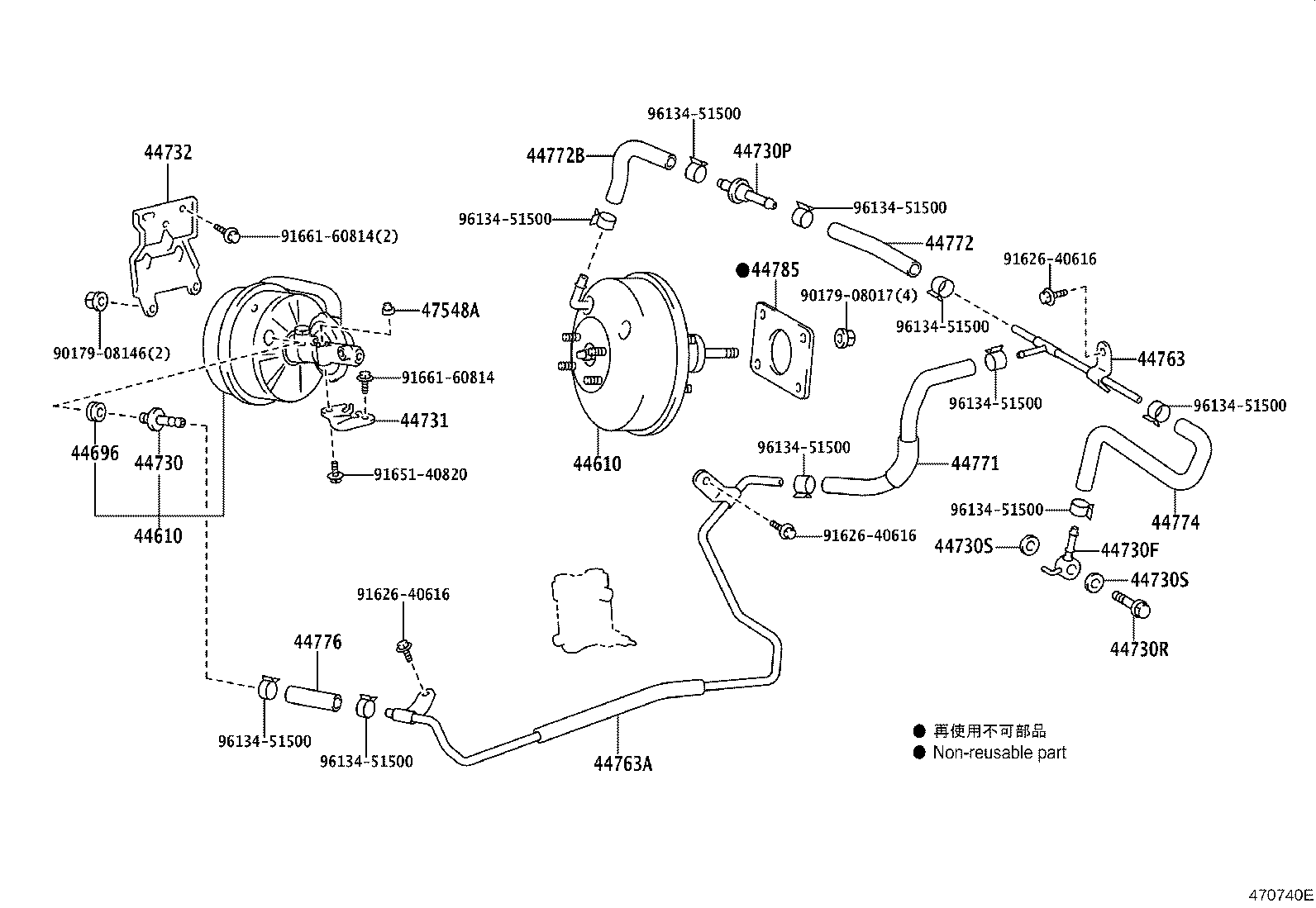 44610-22611 BOOSTER ASSY, BRAKE product image