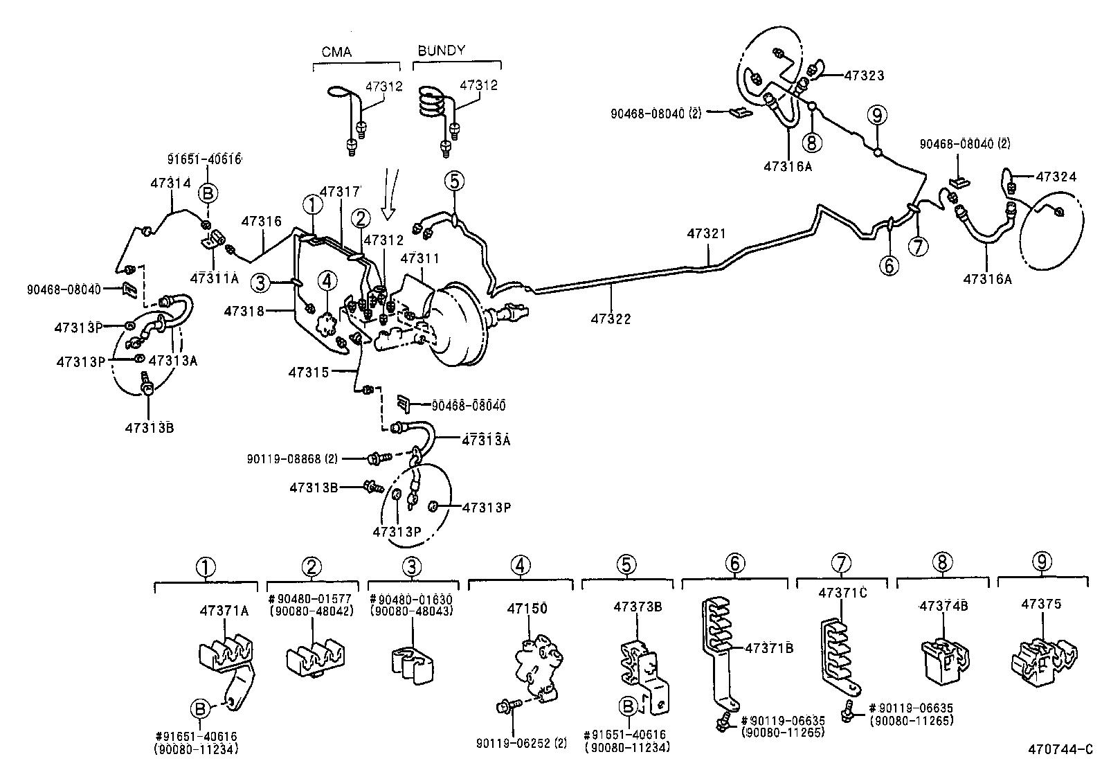 44546-01030 CUSHION, BRAKE ACTUATOR BOLT product image