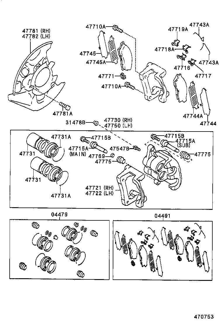 04465-17050 PAD KIT, DISC BRAKE, FRONT product image