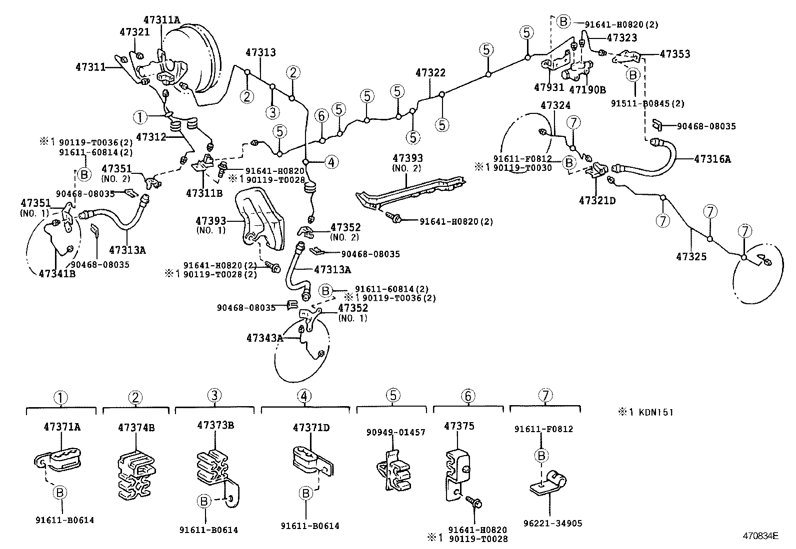 47321-35820 TUBE, REAR BRAKE, NO.1 product image