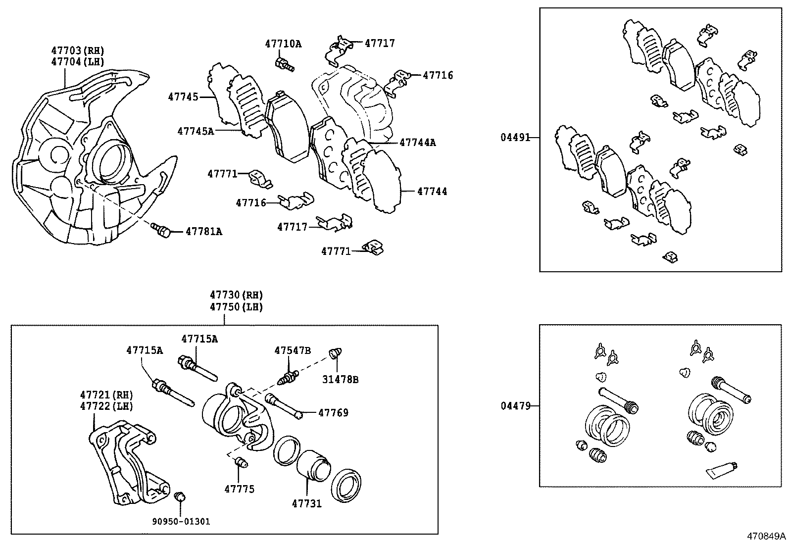 04465-04020 PAD KIT, DISC BRAKE, FRONT product image