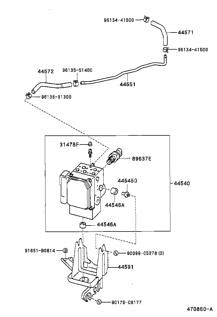 44510-50050 ACTUATOR ASSY, BRAKE product image