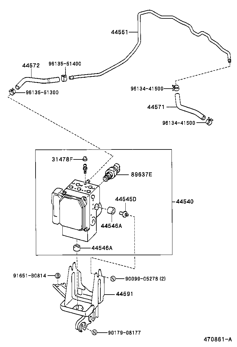 44510-50050 ACTUATOR ASSY, BRAKE product image