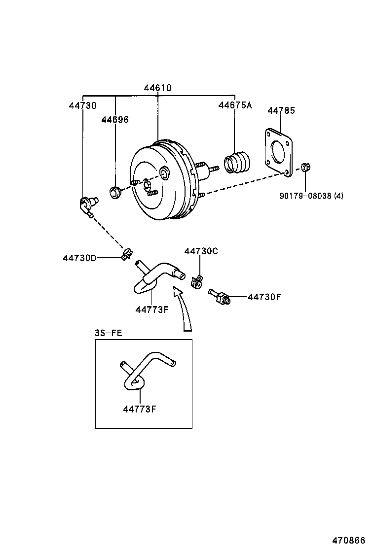 44610-05041 BOOSTER ASSY, BRAKE product image