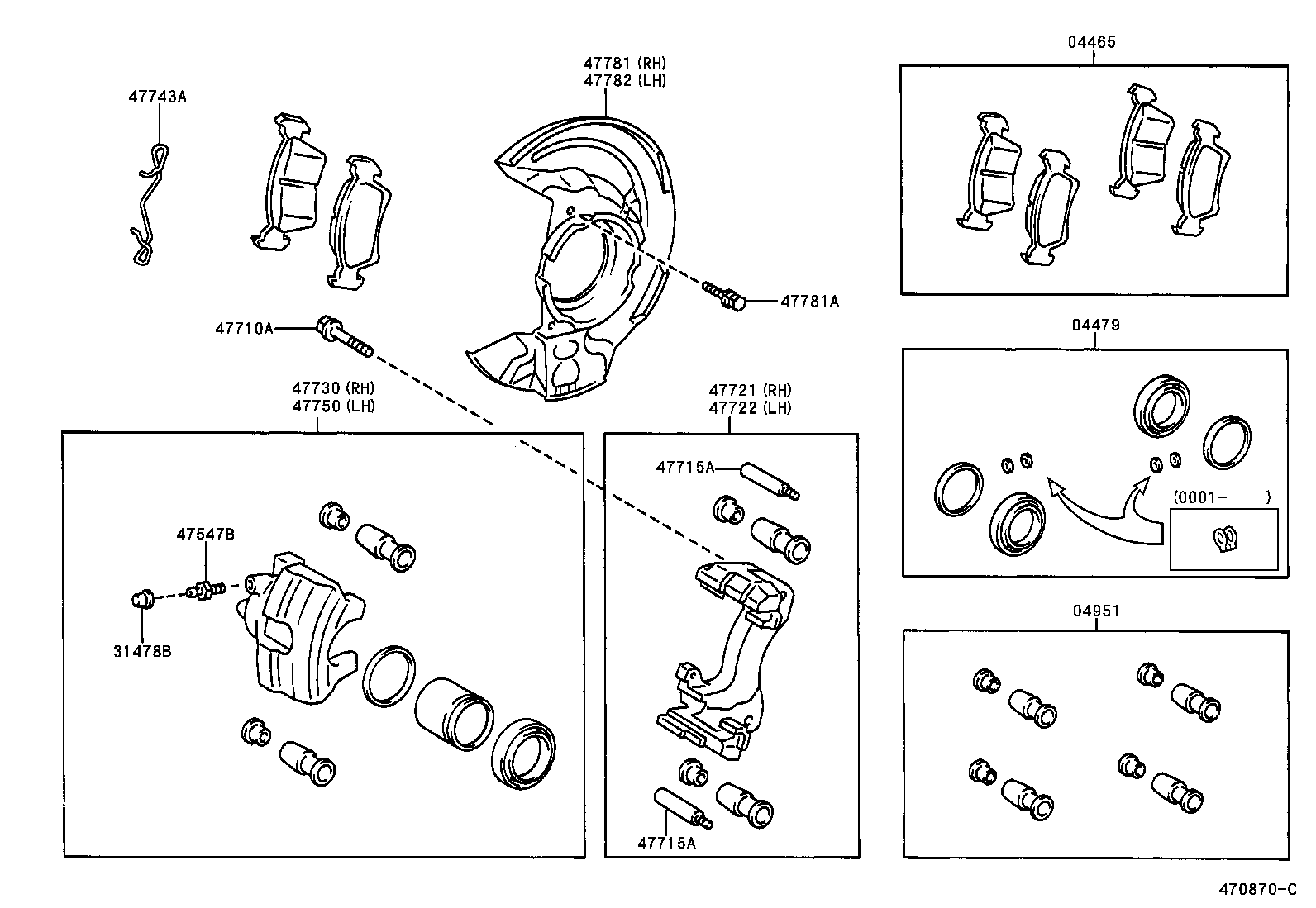 04465-05030 PAD KIT, DISC BRAKE, FRONT product image