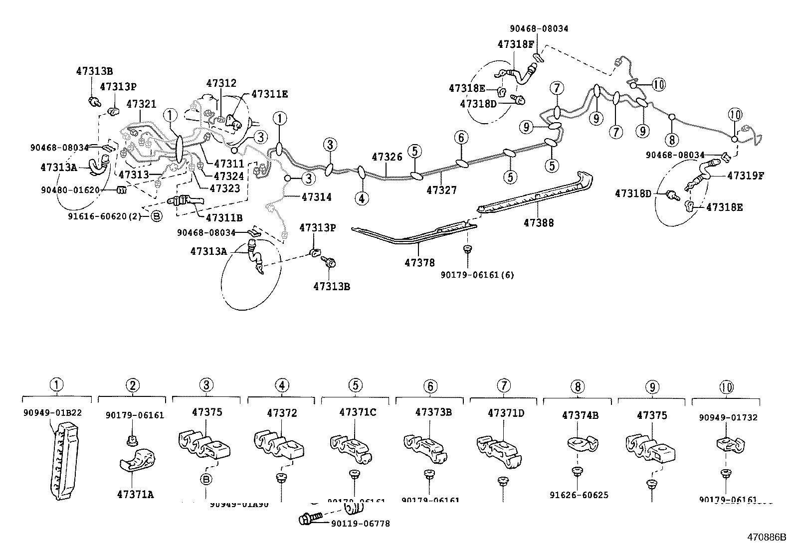 44590-30050 BRACKET ASSY, BRAKE ACTUATOR product image