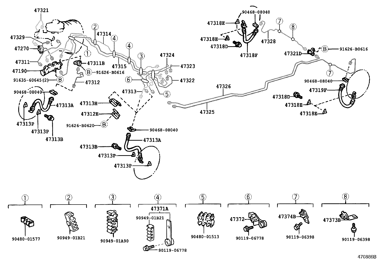 44590-30050 BRACKET ASSY, BRAKE ACTUATOR product image
