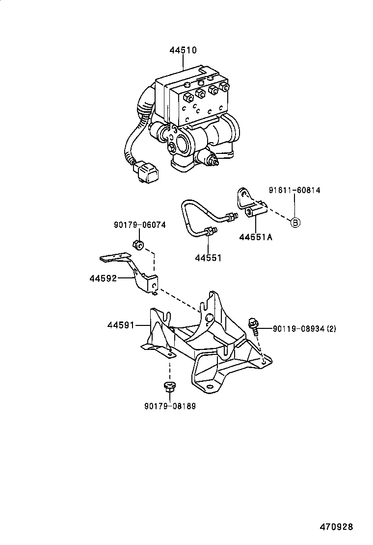 44050-12040 ACTUATOR ASSY, BRAKE product image