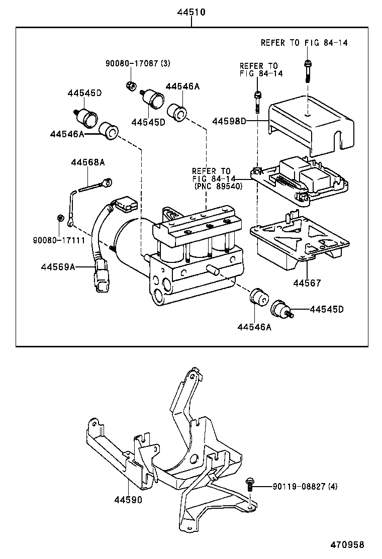 44546-06020 CUSHION, BRAKE ACTUATOR BOLT product image