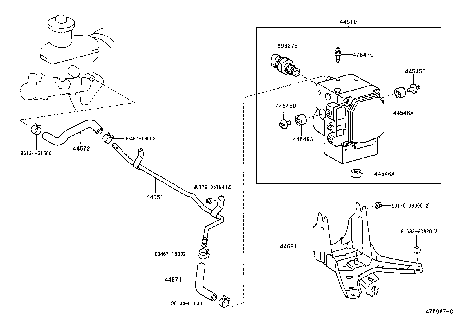 47315-21030 TUBE, FRONT BRAKE, NO.5 product image