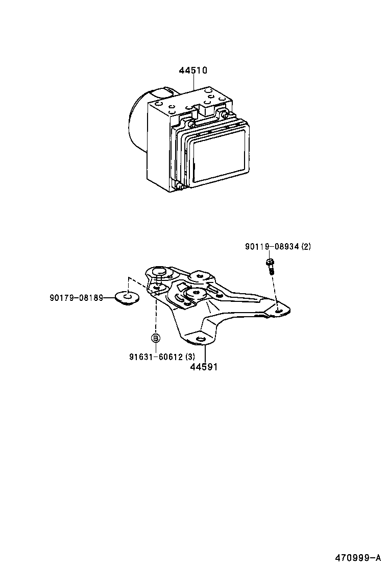 44546-16010 CUSHION, BRAKE ACTUATOR BOLT product image