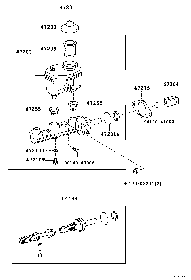 47220-60110 RESERVOIR SUB-ASSY, BRAKE MASTER CYLINDER product image