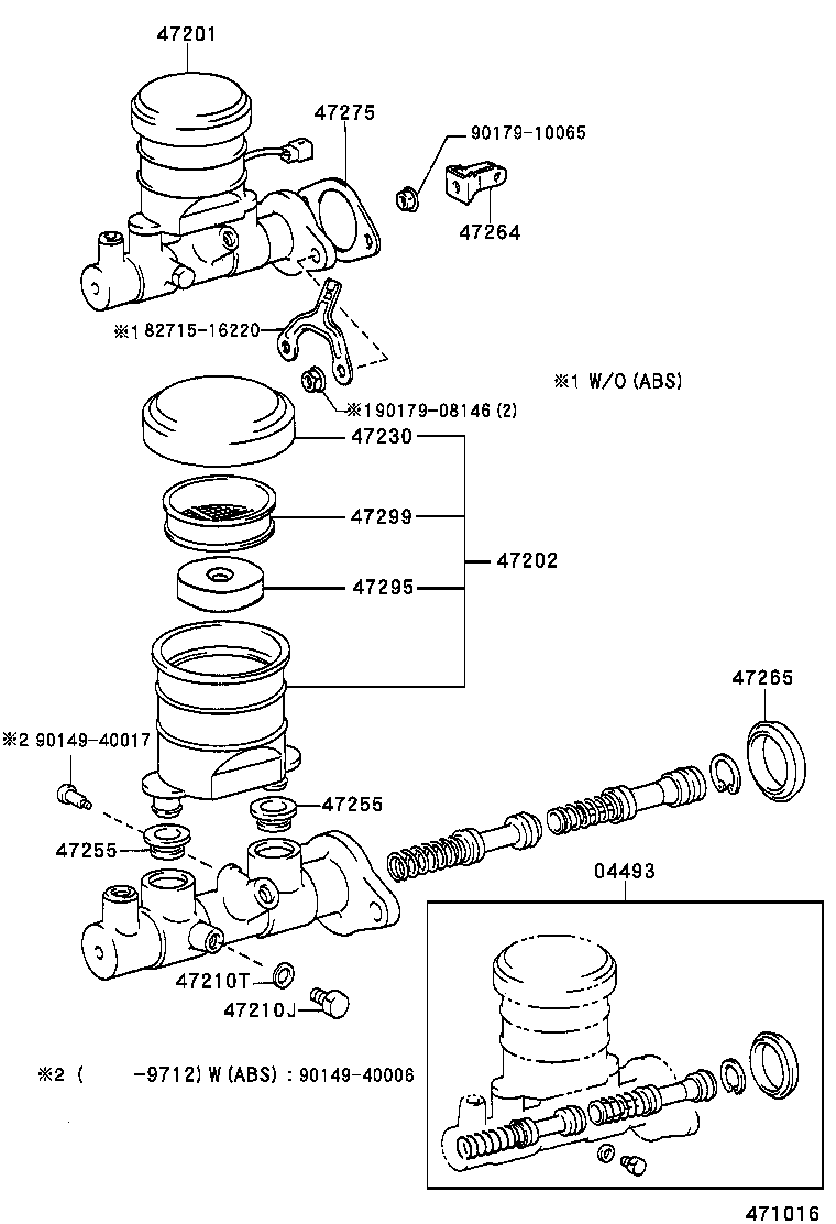 47220-16060 RESERVOIR SUB-ASSY, BRAKE MASTER CYLINDER product image