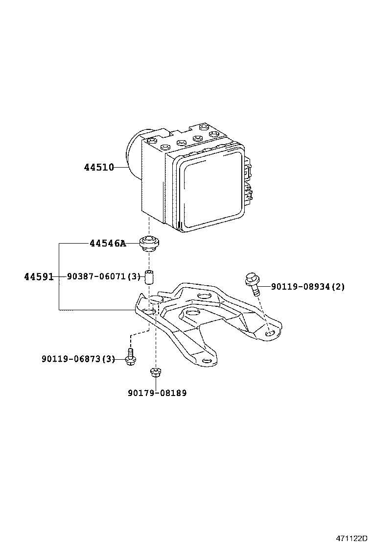 47321-13080 TUBE, REAR BRAKE, NO.1 product image