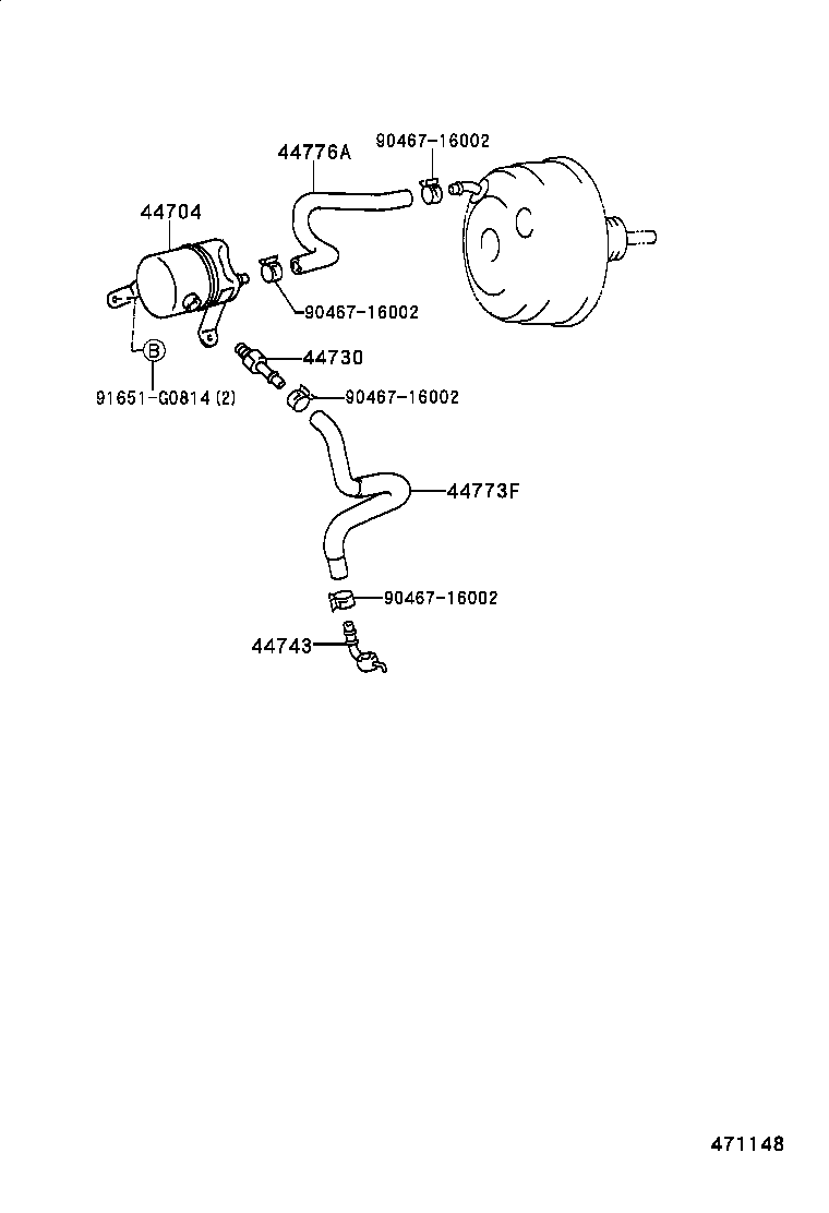 44610-30850 BOOSTER ASSY, BRAKE product image