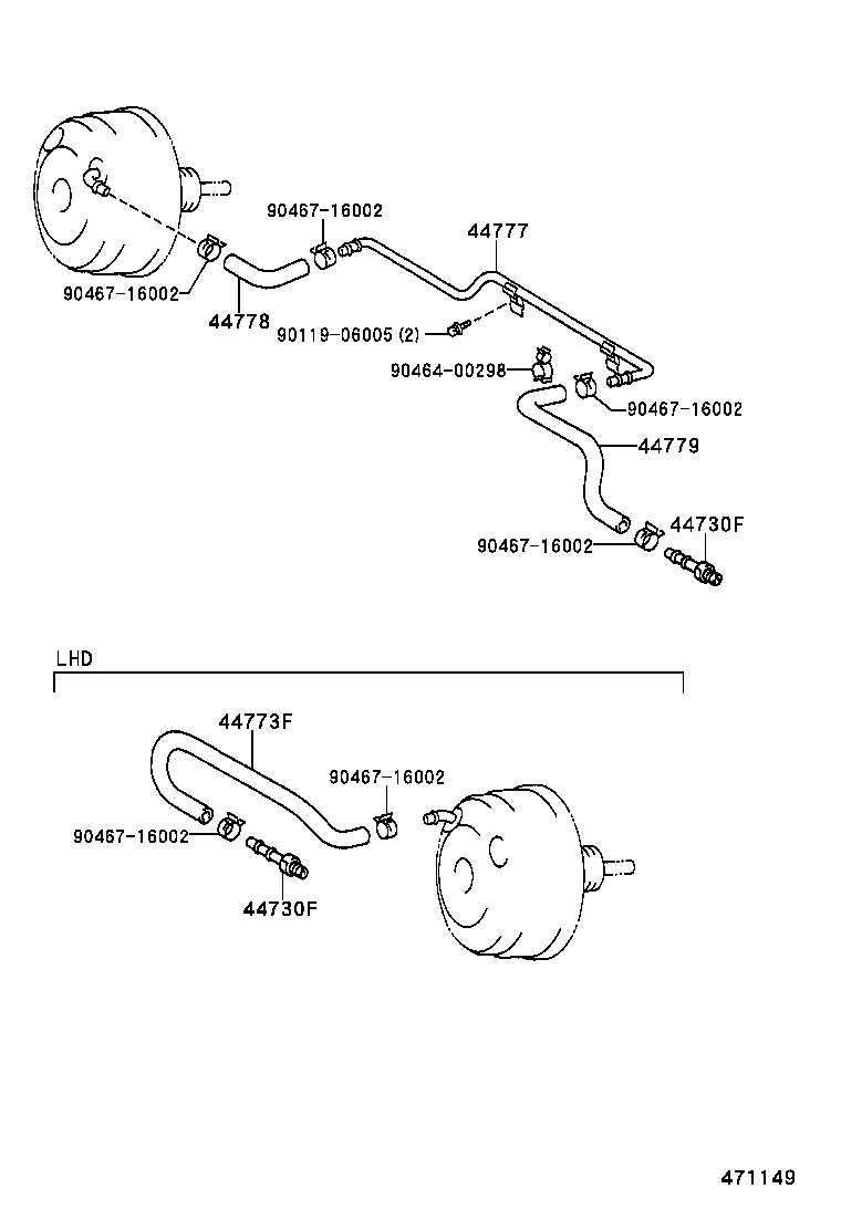 44610-30850 BOOSTER ASSY, BRAKE product image