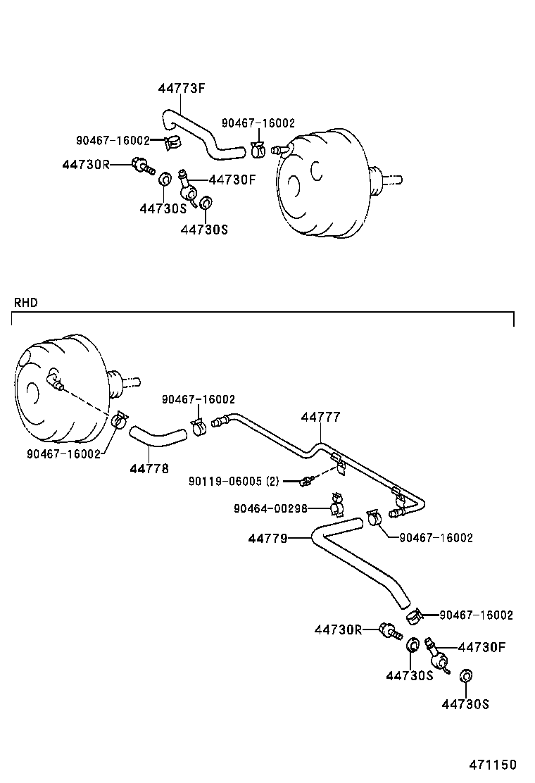 44610-30850 BOOSTER ASSY, BRAKE product image