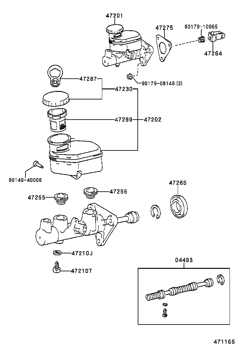 47220-20180 RESERVOIR SUB-ASSY, BRAKE MASTER CYLINDER product image