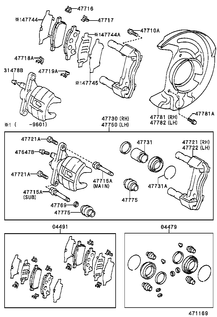 04465-20110 PAD KIT, DISC BRAKE, FRONT product image