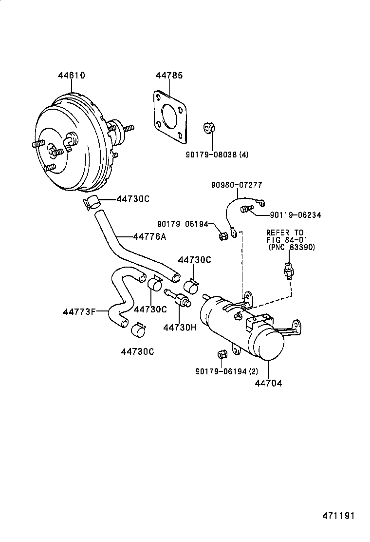 44610-21110 BOOSTER ASSY, BRAKE product image