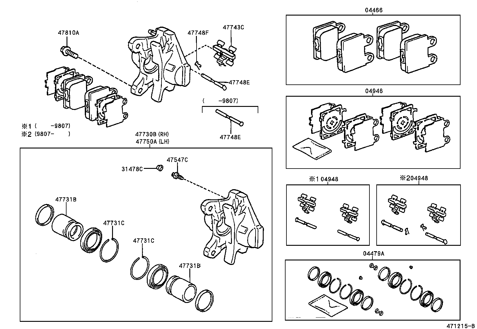 47730-51010 CYLINDER ASSY, REAR DISC BRAKE, RH product image