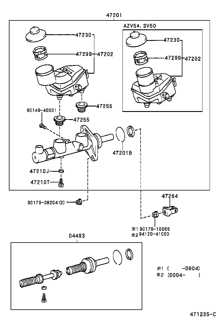 47220-32070 RESERVOIR SUB-ASSY, BRAKE MASTER CYLINDER product image
