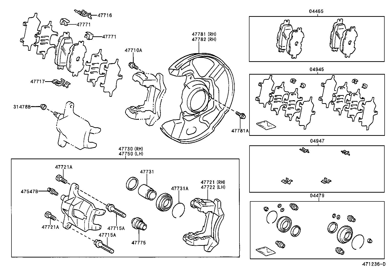 04465-32191 PAD KIT, DISC BRAKE, FRONT product image