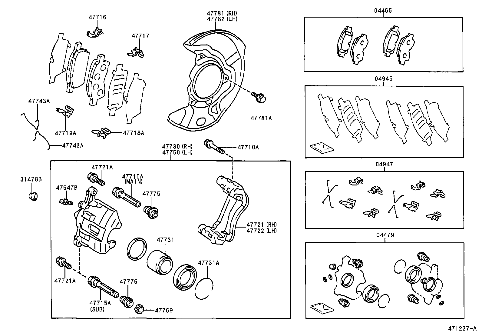 04465-32191 PAD KIT, DISC BRAKE, FRONT product image