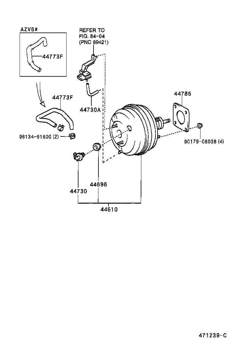 44610-32620 BOOSTER ASSY, BRAKE product image