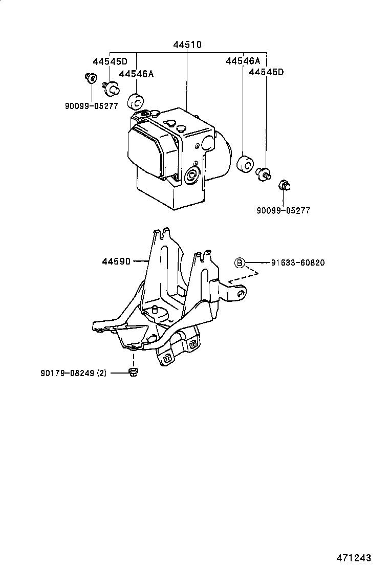 47321-32220 TUBE, REAR BRAKE, NO.1 product image