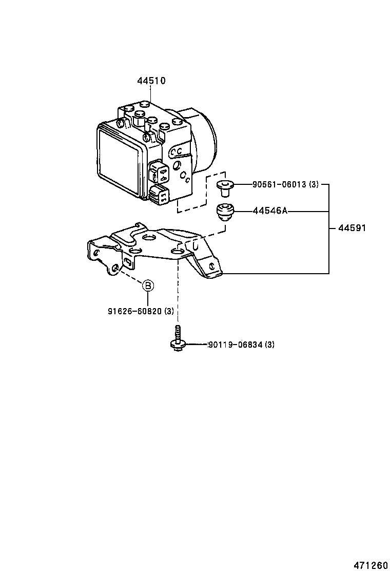 44050-44121 ACTUATOR ASSY, BRAKE product image